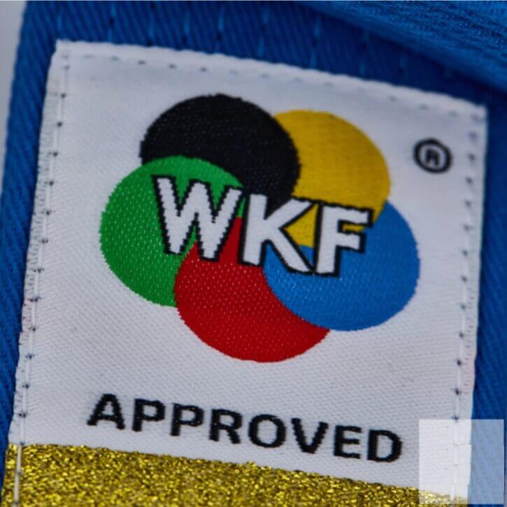 Punok Kata WKF konkurrencebælte - rød eller blå - WKF 7 Punok Kata WKF konkurrencebælte - Blå