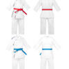 Vendbar kimono Karate Kamikaze Premier Kata AKA/AHO, broderede skuldre i rød og blå 8 Karatedragt Kamikaze Premier Kata WKF vendbar, skuldre broderet i rød og blå