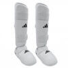 Adidas Karate skinnebens- og fodbeskyttere - hvid - WKF