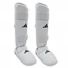 Adidas Karate skinnebens- og fodbeskyttere - hvid - WKF