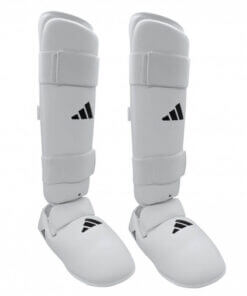 Adidas Karate skinnebens- og fodbeskyttere - hvid - WKF