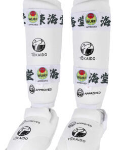 Tokaido karate skinnebens- og fodbeskyttere - WUKF-hvid
