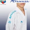 Kimono Arawaza Kumite Deluxe Evo Premier League rød/blå WKF 12 Arawaza