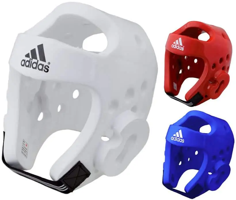 Adidas Karate træningshjelm hvid blå eller rød