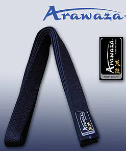 Arawaza Karate sort bælte i bomuld eller satin