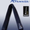 Arawaza DELUXE Karate sort bælte i bomuld eller satin