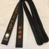 Hirota Satin karate sort bælte i topkvalitet