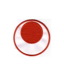 Broderet badge i karatestil