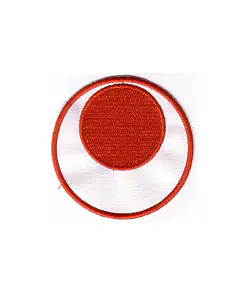 Broderet badge i karatestil