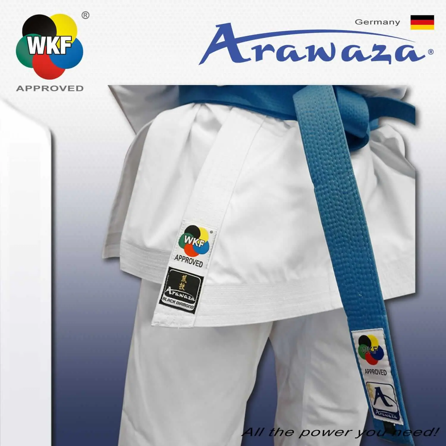 Karatedragt Arawaza Black Diamond - WKF - Pemière League - Women's Cup 6 karatedragt