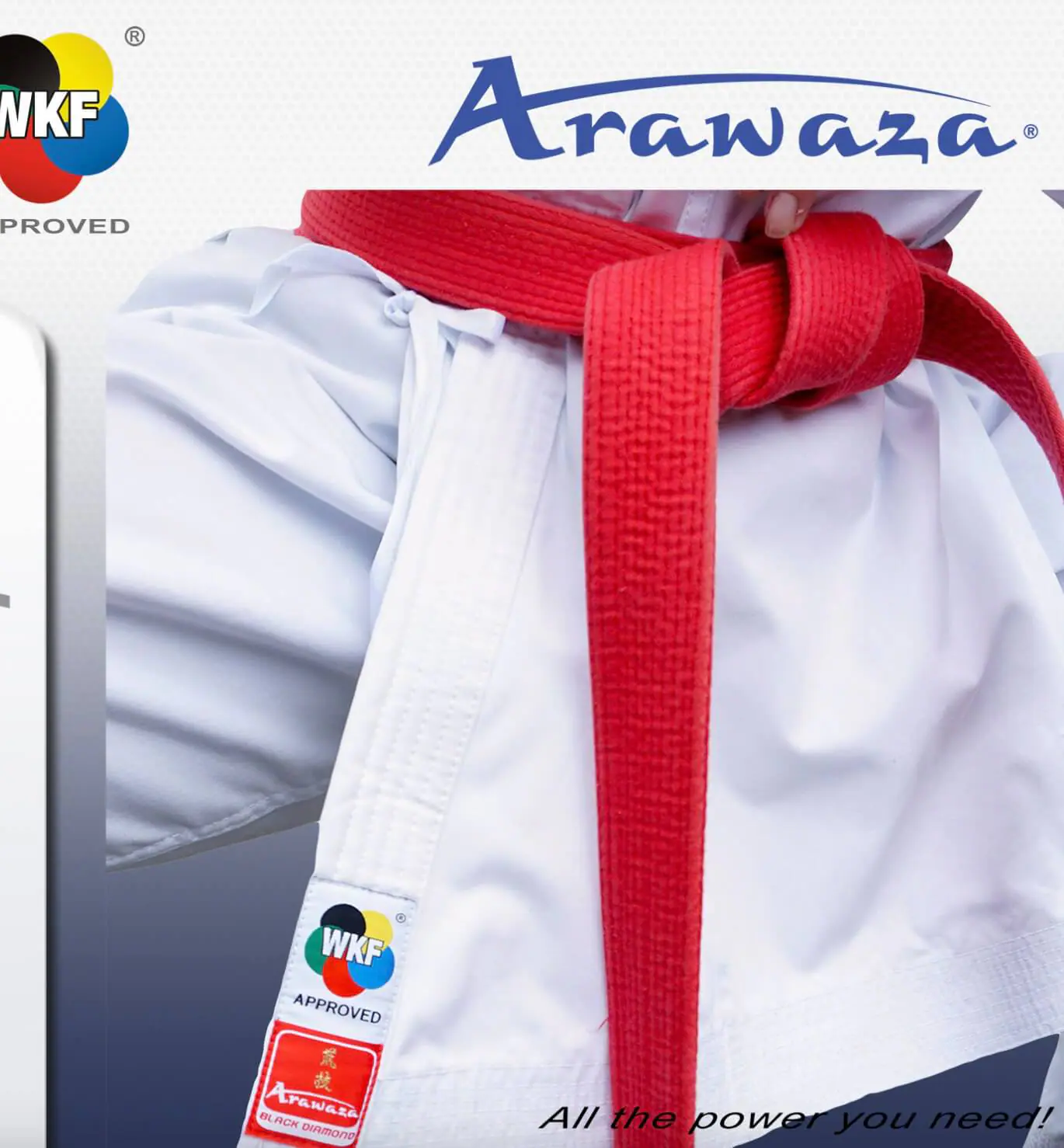 Karatedragt Arawaza Black Diamond - WKF - Dameskæringer 6 karatedragt