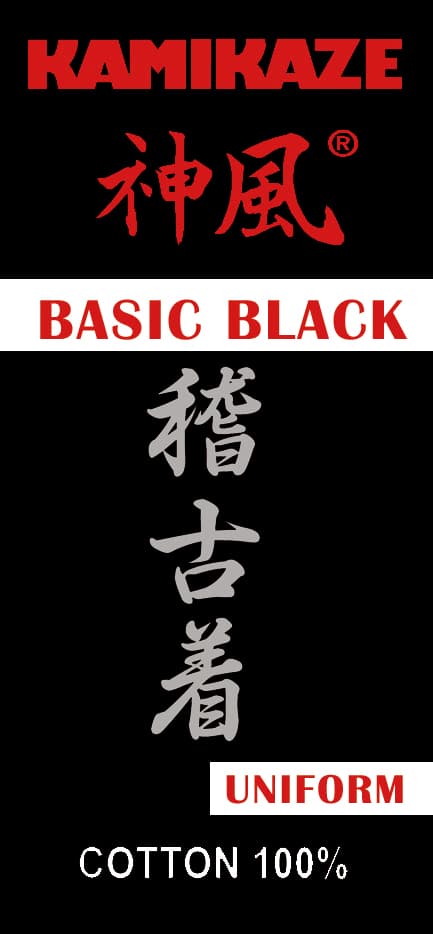 Kamikaze BASIC BLACK kimono jakke til karate - Sort 6 Karate-Gi