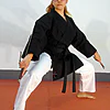 Karatedragt Kamikaze BASIC BLACK kimono jakke til Karate - Sort