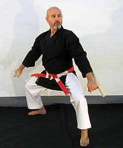 Kimono Kamikaze KOBUDO Sort jakke only-kokutsu-dachi-tonfa