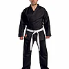 Karatedragt Traditionel Sort Kwon 8oz ansigt karategi