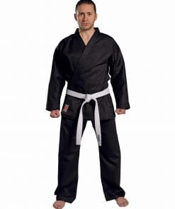 Karatedragt Traditionel Sort Kwon 8oz ansigt karategi