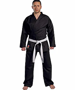 Karatedragt Traditionel Sort Kwon 8oz ansigt karategi