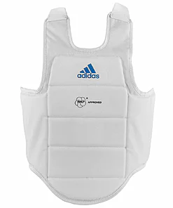 Karatesmæk Adidas Body Protector WKF - Hvid - til konkurrence. Model ADIP03 