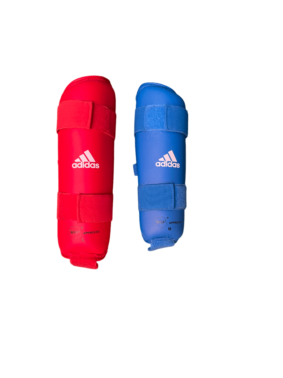Adidas karate skinnebensbeskyttere - blå eller rød - WKF 3 Adidas