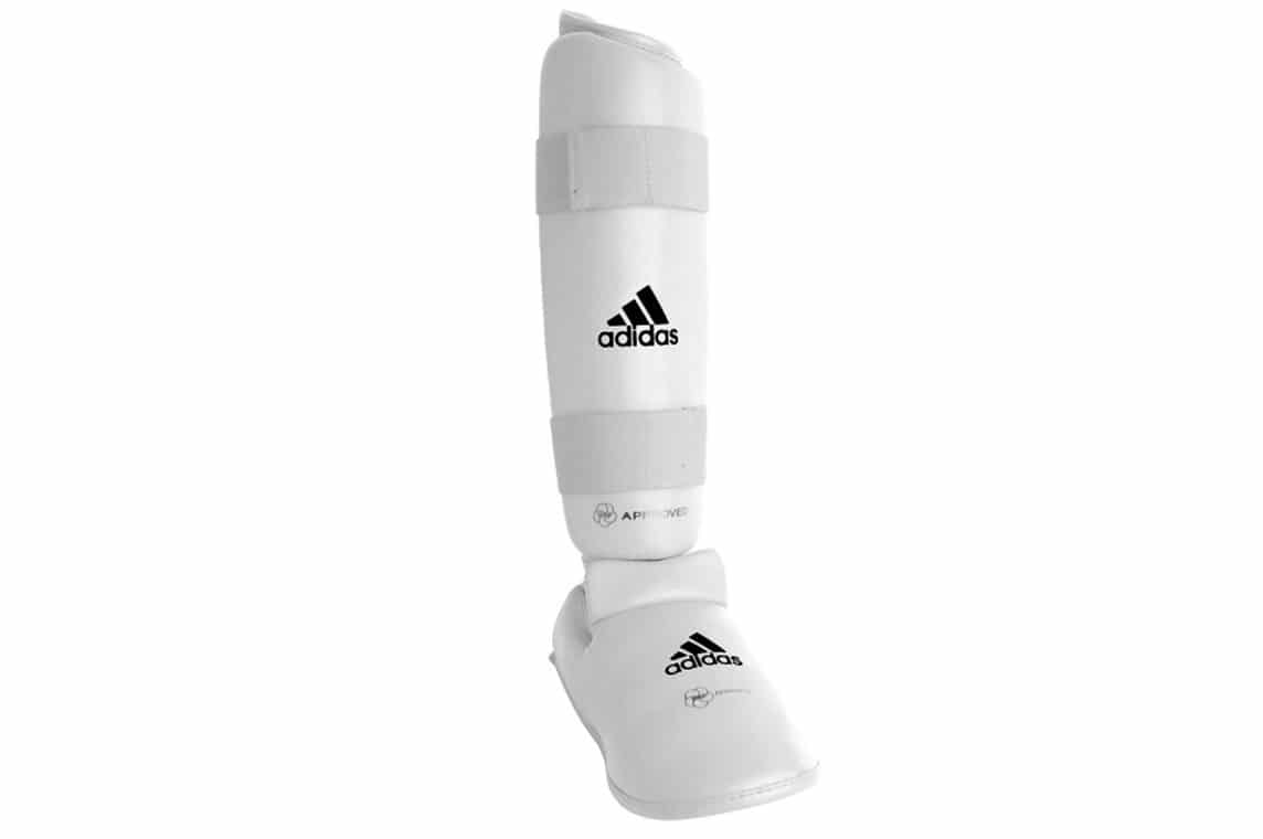 Adidas karate skinnebens- og fodbeskyttere - hvid - WKF 4 Adidas