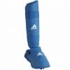 Adidas Karate skinnebens- og fodbeskyttere - blå, rød - WKF 9 Adidas