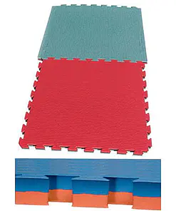 Vendbart puslespilstæppe Budo Fight 100x100x4cm