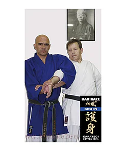 GOSHIN Kamikaze kimono jakke - Blå-arm-clef